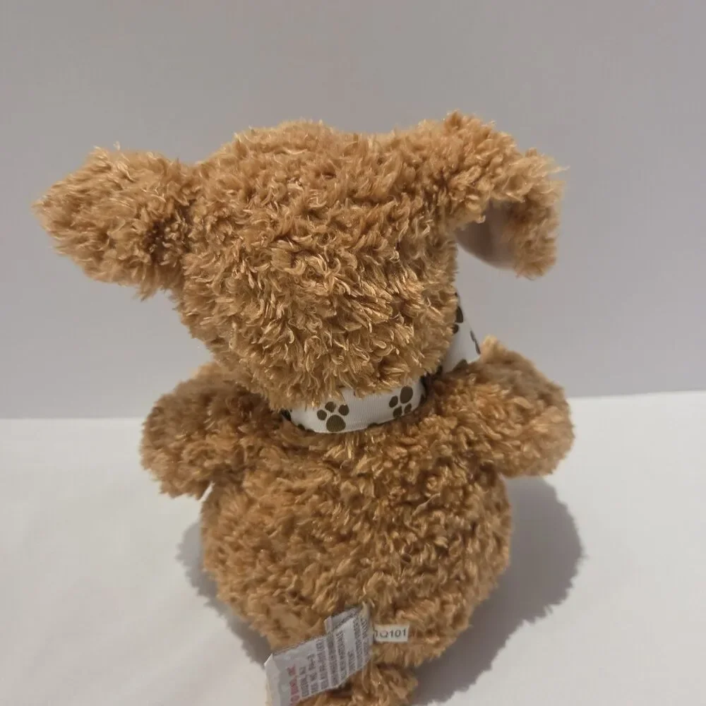 Gund Puppy Dog Plush 13039 Plush Gus Kirby Brown Patch Spot Bow 10